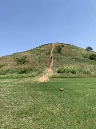 The last thing I said before going up the hill was “if I crash, you better get it on video”