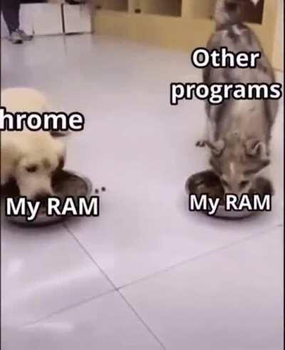 Chrome is a hungry boy