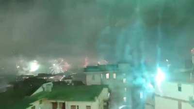 The mayor in Naples, Italy told the residents no fireworks, the residents said no. It sounds like a warzone.