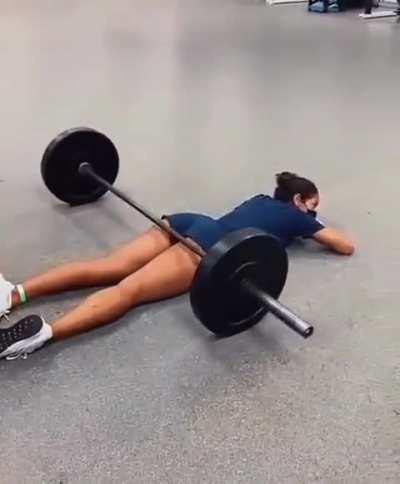 Having fun at the gym