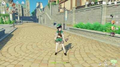 Can we appreciate how badass Venti looks putting away his weapon?