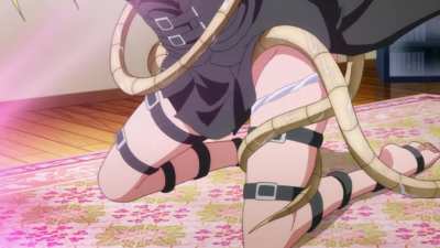 Blonde girl accidentally summoned a monster with tentacles