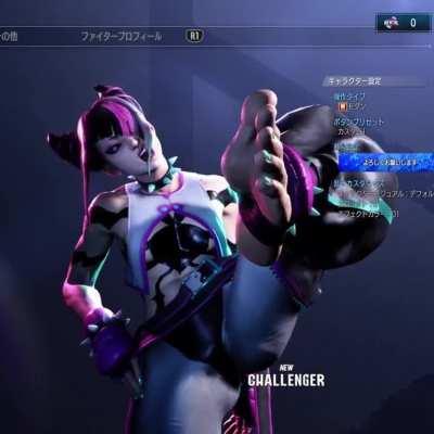 Juri's SF6 character settings screen