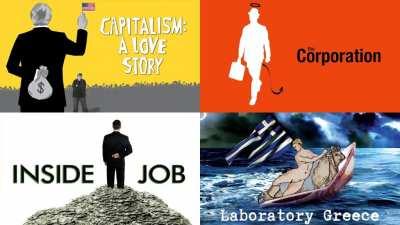 The Corporation (2003) – Capitalism: A Love Story (2009) – Inside Job (2010) – Laboratory Greece (2019)
