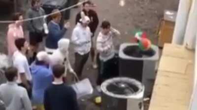 Having fun with friends.