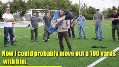 Former US Ranger teaches you how to quickly pickup someone significantly heavier than you