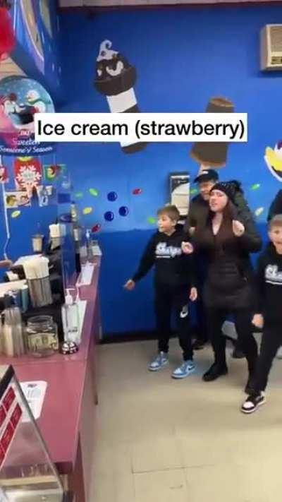 Family holds up line at Dairy Queen to sing their order to an unenthused audience
