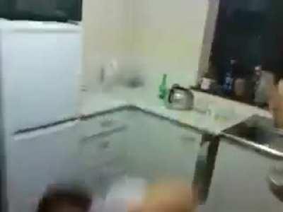 That damn plate had it comin'.