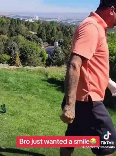 He just wanted a smile 