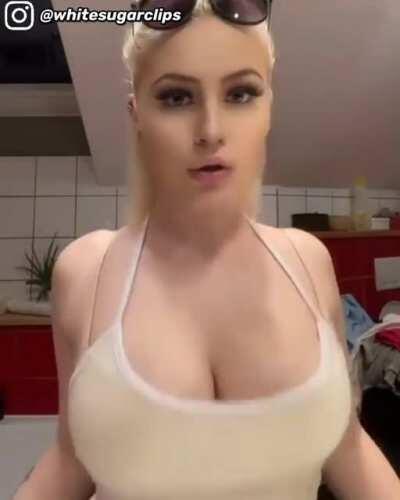 Anja Carina Haslinger Boobs Bounce