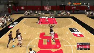 Nasty over the head ally-oop