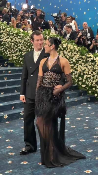 Dua and Callum Turner brought date night to the Met Gala Steps - At Metropolitan Museum of Art in New York City - IG May 2025