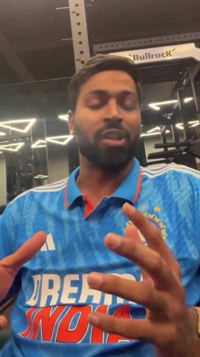 Hardik pandya message to the team India