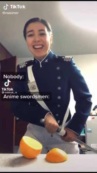 Handy tip for becoming an anime swordsman