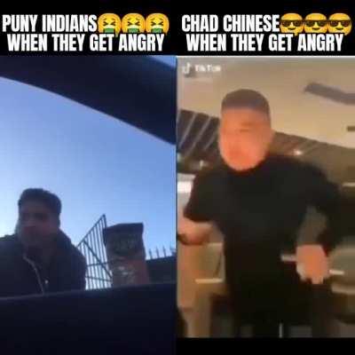 China=😎 India=🤢🤮