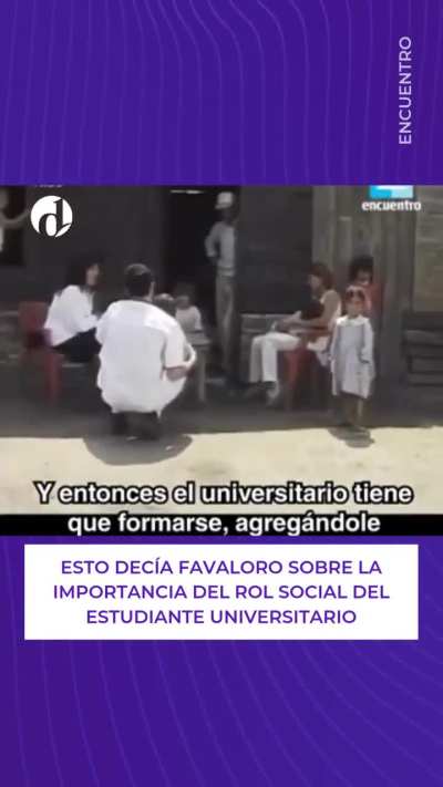 Palabras del eminentísimo Dr. Favaloro, el último procer de este país: