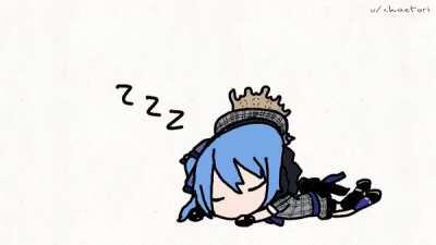 Counting Down Suisei's Birthday with Random Stuff - 6 Days - I'm tired today, so I made a rushed Suisei GIF