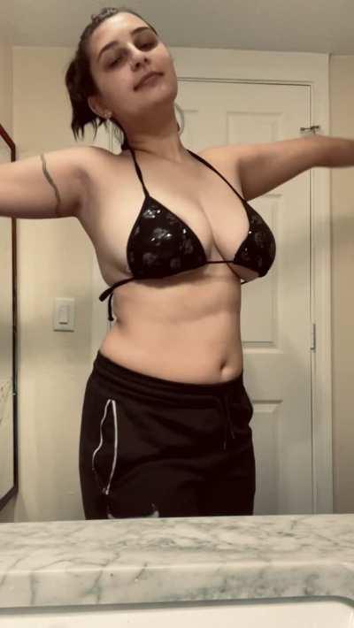 The whole frat party was looking at my tits