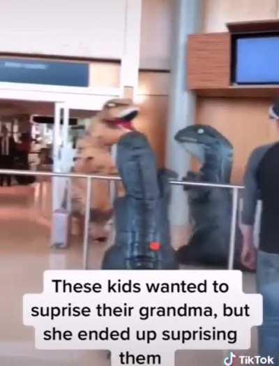 To surprise grandma