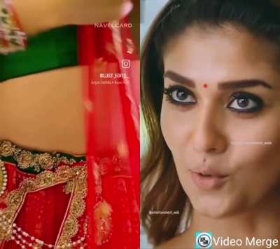 Spicy 🌶️ Rashmika seduce hot 🔥Nayanthara by her navel🥵 show😋