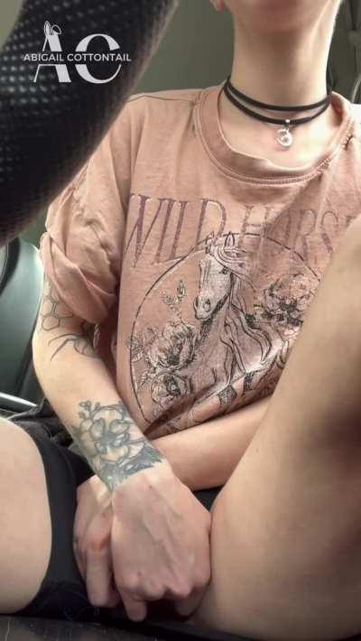 my first time playing in the car