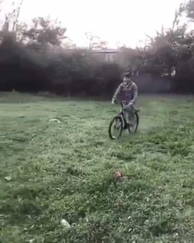 HMFT after I ride my bike into this bonfire