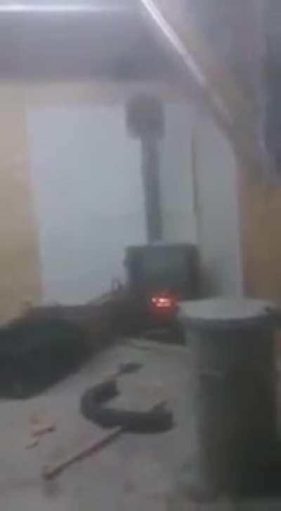 I know, let's put an aerosol can in the log burner.