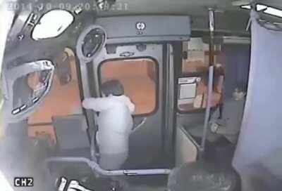 Trying to steal a purse.