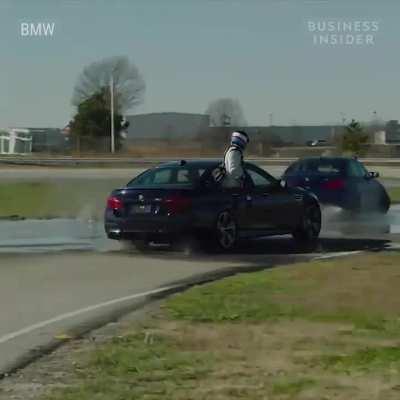 Watch BMW refuel a car mid-drift and claim two world records