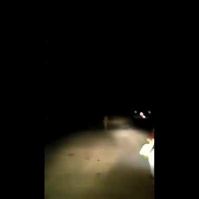 A mysterious figure walking on a bridge ( which was earlier known to be haunted ) in Hazaribagh, India