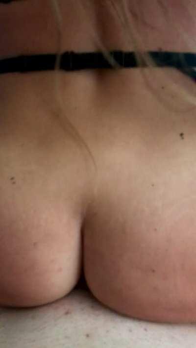 Wanking his big cock by my tight asshole