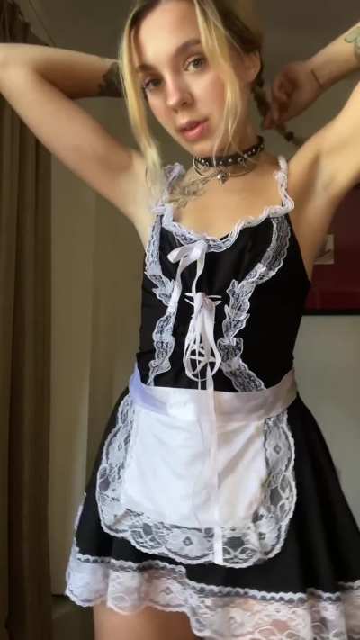 Imagine that such a maid will crawl at your feet