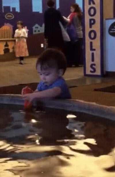 He was so happy after finding the second ball