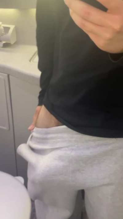 grey pants in public train