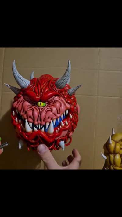 Size Comparison: 1/6 Doomguy Statue vs. Cacodemon & Imp