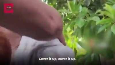 Palestinians send Israeli woman and child to safety: “Humanity is with us, not with them. Cover up, cover up, she has a baby. Don’t worry, no one will touch you.”