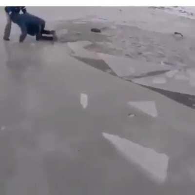 How to jump with your car on a frozen river