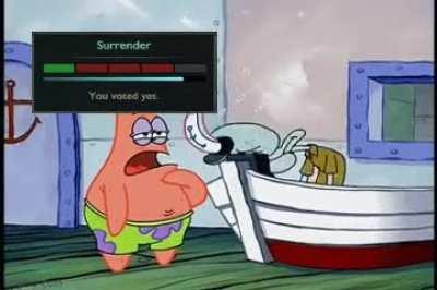 19 minutes in, all 3 inhibs down, enemy spamming emotes and dancing in our base. Winnable.