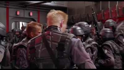 Earth after it rebuilds its industrial base (probably):