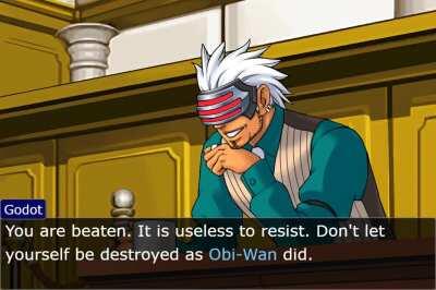 I promised I'd make this in r/prequelmemes on another of my posts, but it isn't a prequel meme. Introducing Luke vs. Vader but in Ace Attorney.