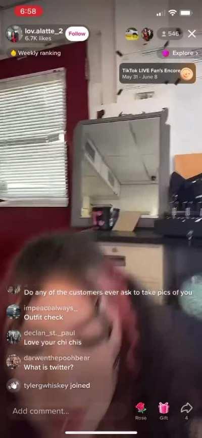 She’s a bikini barista