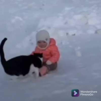 Toddler can't handle the cuteness