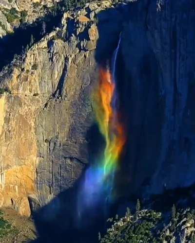Magical Rainbow at Yosemite Falls