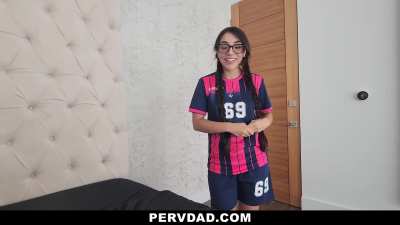 Cute Stepdaughter Secretly Yearning to Taste Daddy's Cum