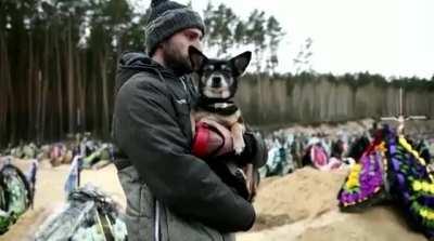 This new cemetery in Irpin stands as a testament to the sheer scale of the death and destruction left behind by Russia. Never forgive. Never forget.