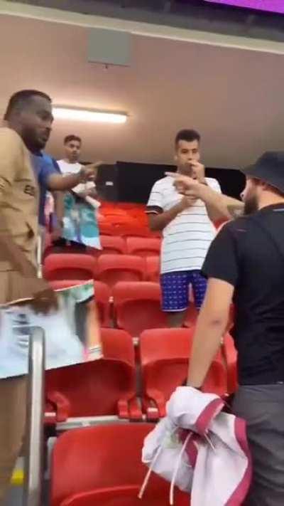 German fans hurl racist abuse at Arab supporters calling them Taliban and other slurs after failing to progress in the World Cup.