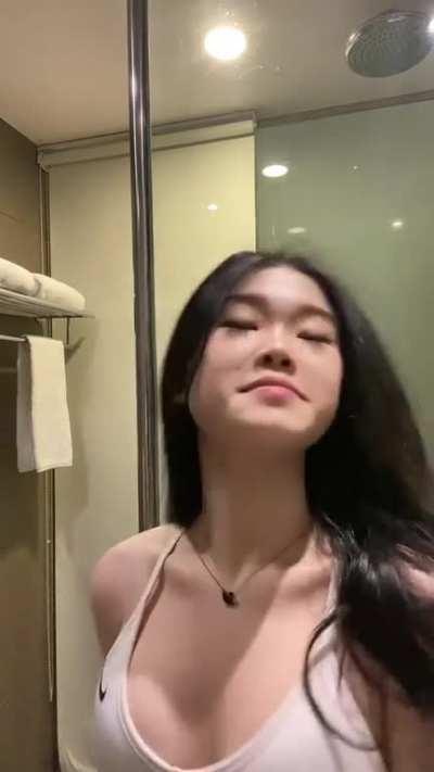 big tits in a white bra