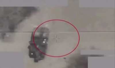 ‏a vehicle carrying a 23mm anti-aircraft and Houthis was targeted in Yemen by the Saudi Air Force.