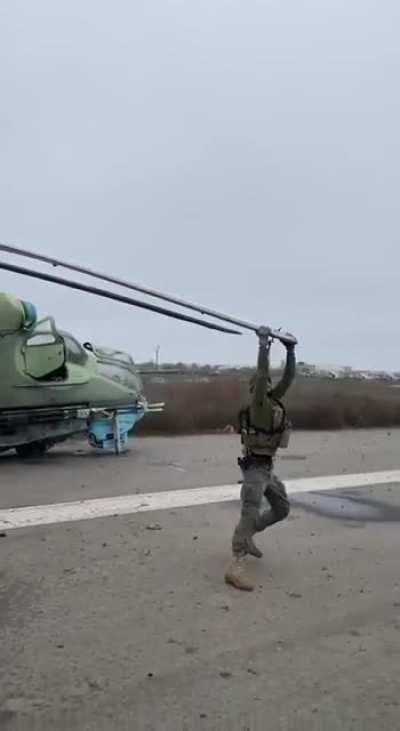 UAF captured the attack helicopter Mil Mi-24