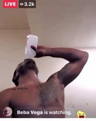 Man drinks bottle of rubbing alcohol for facebook live